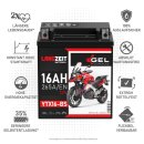 Langzeit Gel Motorradbatterie YTX16-BS 16Ah 12V