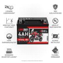 Langzeit Gel Motorradbatterie YTX4L-BS 4Ah 12V
