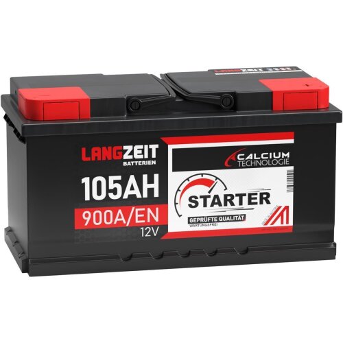Langzeit Starter Autobatterie 105Ah 12V