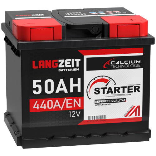 Langzeit Starter Autobatterie 50Ah 12V