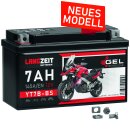 Langzeit Gel Motorradbatterie YT7B-BS 7Ah 12V