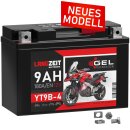 Langzeit Gel Motorradbatterie YT9B-4 9Ah 12V