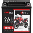 Langzeit Gel Motorradbatterie YB9-B 9Ah 12V