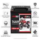 Langzeit Gel Motorradbatterie YB14-A2 14Ah 12V