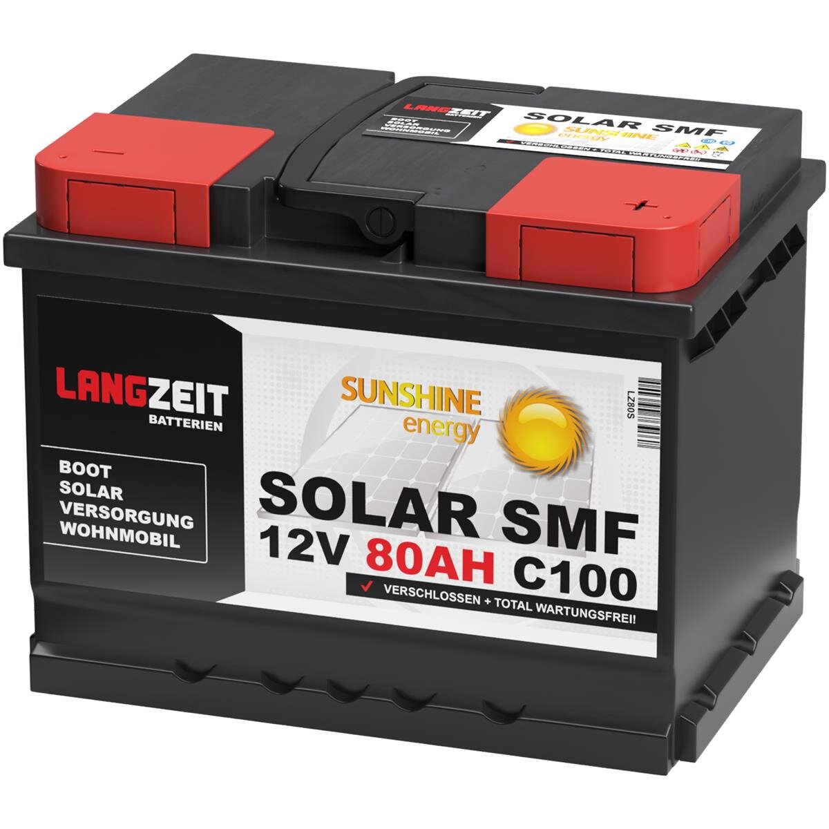 Universal Power Semitraktion UPA12-80 12V 80Ah (C100) Solar Batterie  Wohnmobilbatterie zyklenfest, Versorgungsbatterie, Caravan, Batterien  für