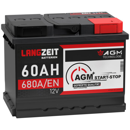 Langzeit AGM+ Batterie 60Ah 12V